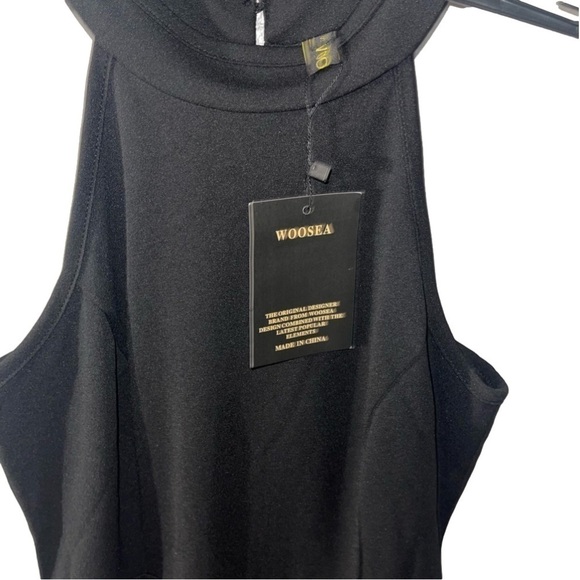 Woosea Asymmetrical Mock Neck Long Dress - Picture 4 of 5